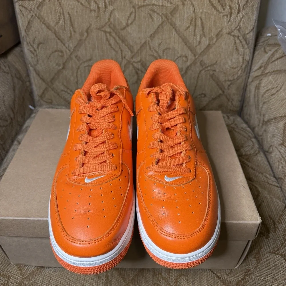 Nike Air Force 1 Jewel Color of the Month Safety Orange Mens Size 12 FJ1044-800